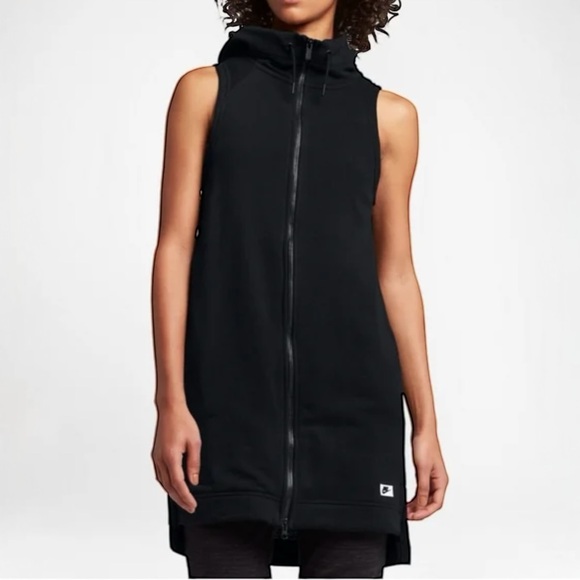 NIKE Modern Vest Full Zip Black Logo Women’s Size XS - Picture 3 of 9